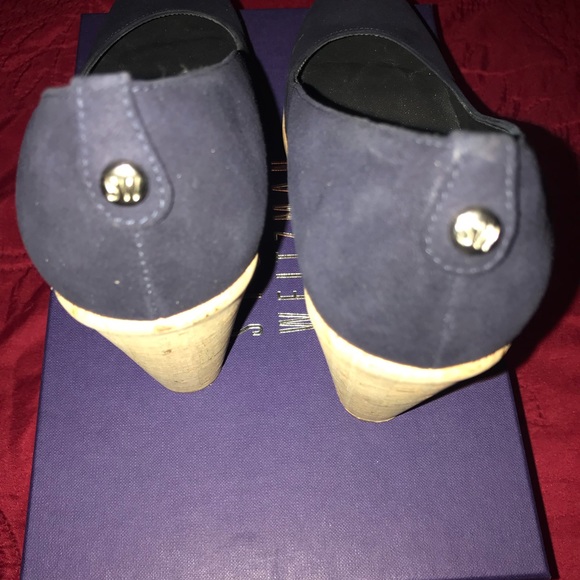 COPY - Stuart Weitzman Dutchess Suede Cork-Wedge Pump - Picture 3 of 8